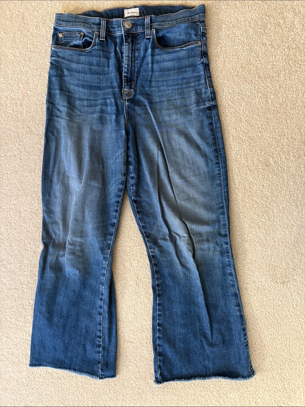 Hudson Jeans Women's Holly HR Crop Flare Medium Blue Jeans